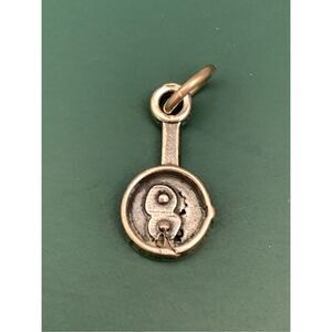 .925 Frying Pan with Fried Eggs Sterling Silver Jewelry Charm #cook